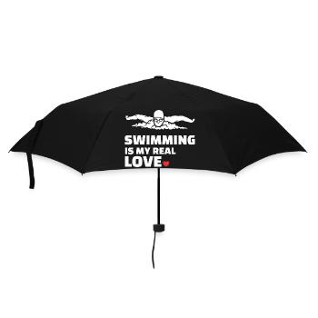I love swimming - Umbrella (small) - black - Front