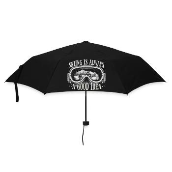 Skiing Ski Skiing Outfit Ski Design Skiers - Umbrella (small) - black - Front