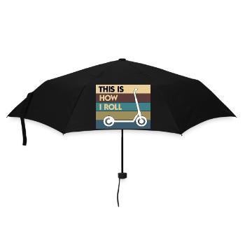 E-Scooter Roller Scooter - Umbrella (small) - black - Front