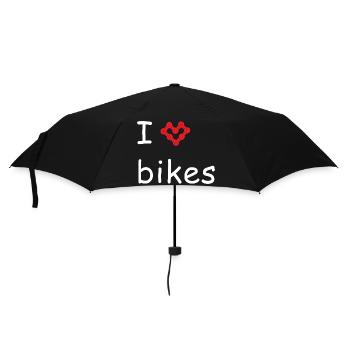 HappyBike - I love Bikes - white - Regenschirm (klein) - Schwarz - Vorne