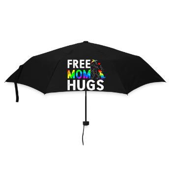Free Mom Hugs - Regenschirm (klein) - Schwarz - Vorne