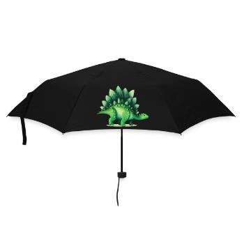 Dinosaur Stegosaurus Green Lizard Gift - Umbrella (small) - black - Front