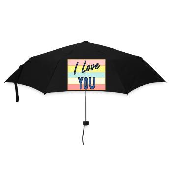 ICH HABE GERADE GEHEIRATET. Junggesellinnenabschied. HEILIGER VALENTINSTAG. PAAR. LIEBE - Regenschirm (klein) - Schwarz - Vorne
