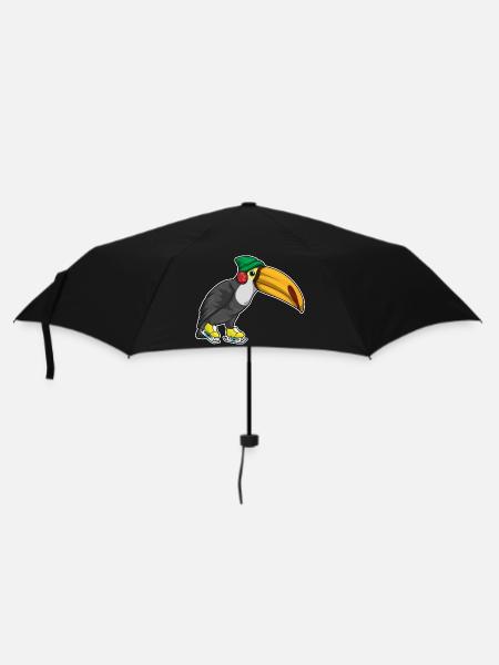 Toucan patins à glace - Parapluie standard - noir