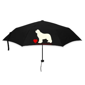 Love is a Newfoundland 013 - Regenschirm (klein) - Schwarz - Vorne