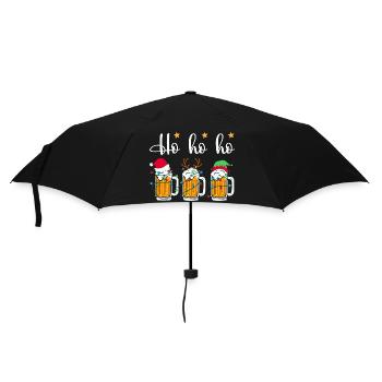 Ho Ho Ho Bière Noël Trois Bières Noël - Parapluie standard - noir - Devant