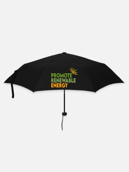 Erneuerbare Energien - Regenschirm (klein) - Schwarz