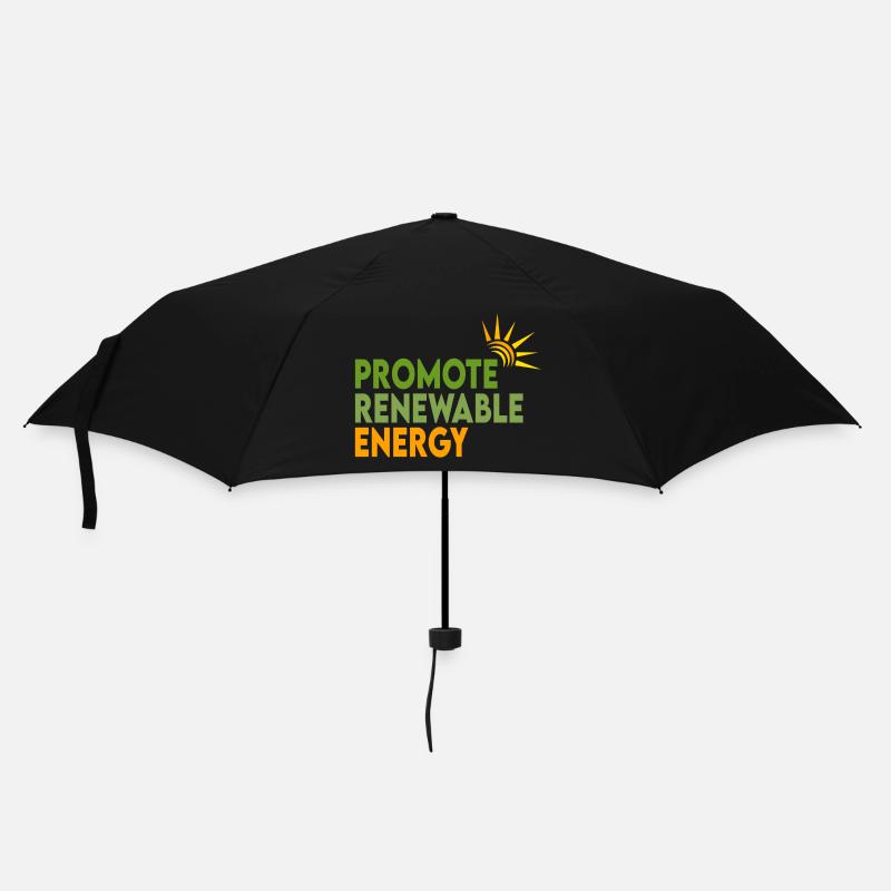 Erneuerbare Energien - Regenschirm (klein) - Schwarz