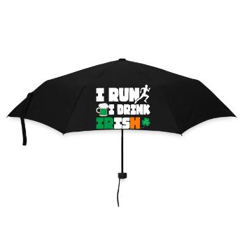 I Run. I Drink. Irish. - Regenschirm (klein) - Schwarz - Vorne