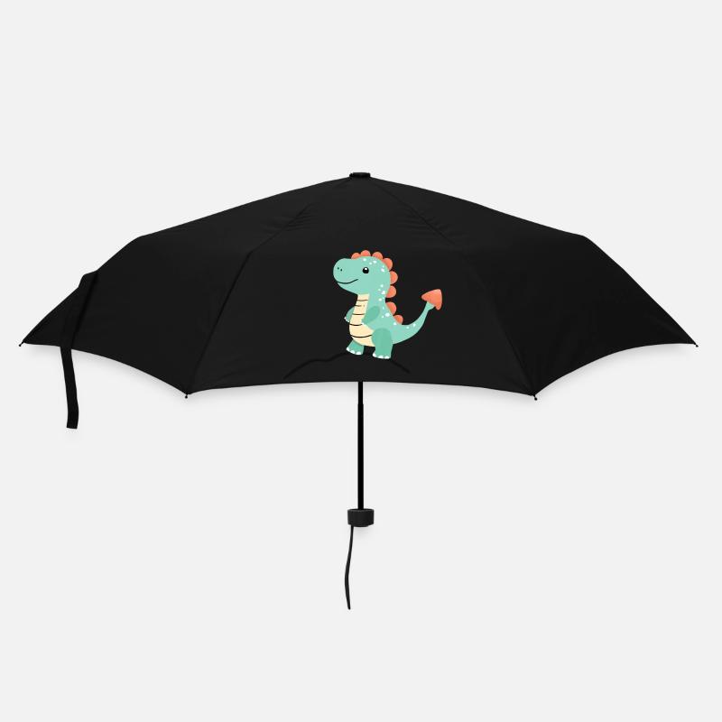 Dino06 - Regenschirm (klein) - Schwarz