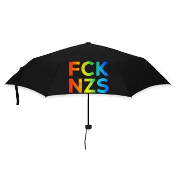 Fck NZS Regenbogen - Regenschirm (klein) - Schwarz - Vorne
