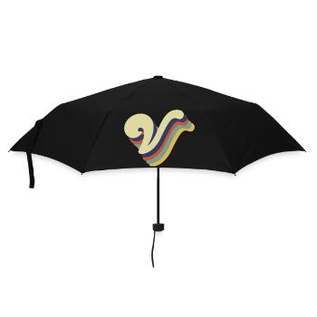 Lettre v rétro - Parapluie standard - noir - Devant