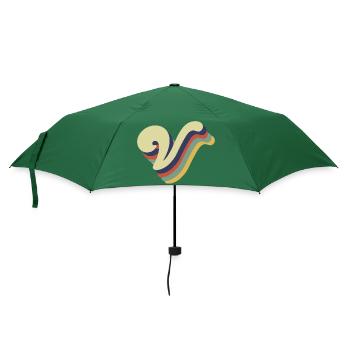 Lettre v rétro - Parapluie standard - vert bouteille - Devant