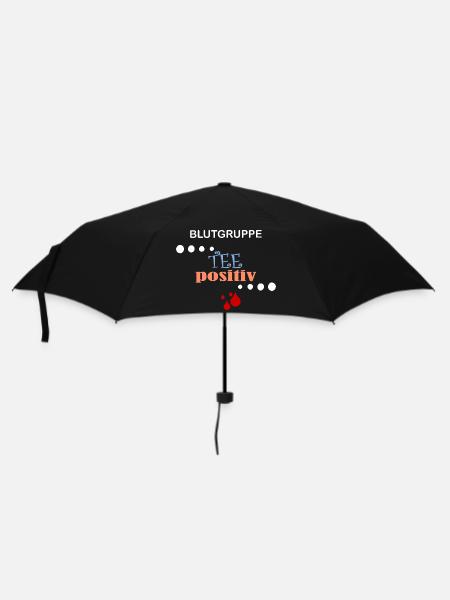 Blutgruppe TEE positiv - Regenschirm (klein) - Schwarz