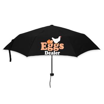 Eggs Dealer Chicken Farming Hen Rooster Farmer - Umbrella (small) - black - Front