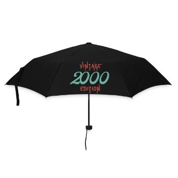 Jahrgang 2000 Ausgabe - Regenschirm (klein) - Schwarz - Vorne