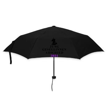 Junggesellinnenabschied 2024 Einhorn - Regenschirm (klein) - Schwarz - Vorne