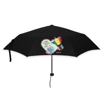 Espresso yourself and love :) - Umbrella (small) - black - Front