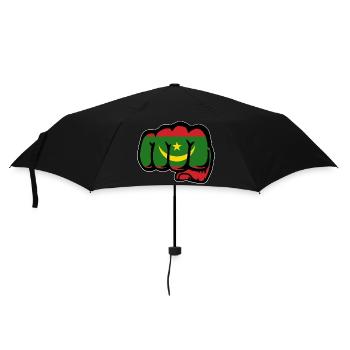 Poing du drapeau de la Mauritanie - Parapluie standard - noir - Devant