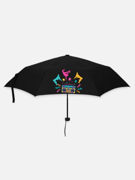 Boombox Neon Dancing Silhouettes - Parapluie standard - noir