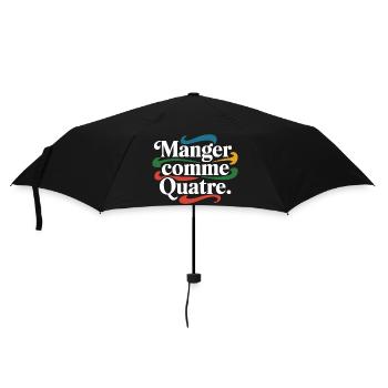 Manger comme quatre - Parapluie standard - noir - Devant