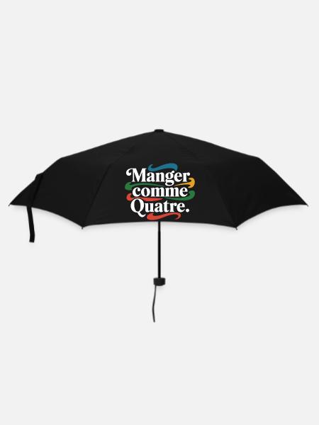 Manger comme quatre - Parapluie standard - noir
