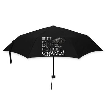 funny saying - cheerful black raven gift - Umbrella (small) - black - Front