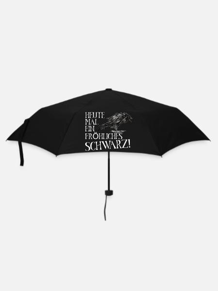 funny saying - cheerful black raven gift - Umbrella (small) - black