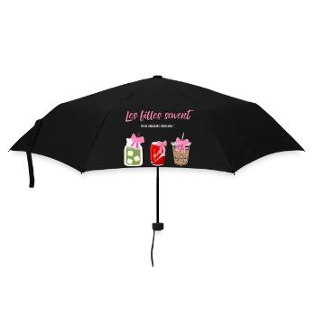 Girls Know Three Drinks Always - Funny - Umbrella (small) - black - Front
