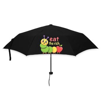Ver affamé - Chenille Kawaii - Parapluie standard - noir - Devant