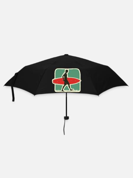 Retro Surfer - Leave the golden days of surfing - Umbrella (small) - black