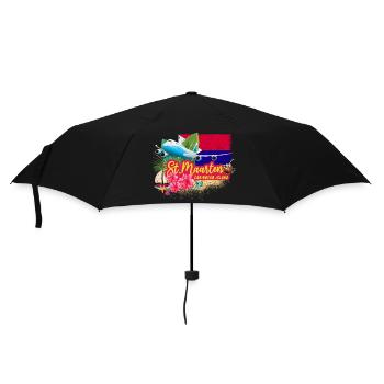 St. Maarten Retro Caribbean Vintage Island Souvenir - Umbrella (small) - black - Front