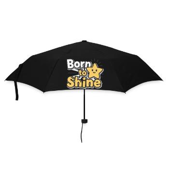Né pour briller – Strahlender Stern - Parapluie standard - noir - Devant