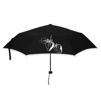 Fraises - Parapluie standard - noir - Devant
