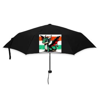 dragon - Umbrella (small) - black - Front