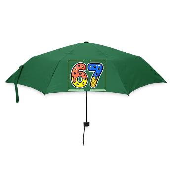 Sixty-seven, 67, 6, 7 - Umbrella (small) - bottlegreen - Front