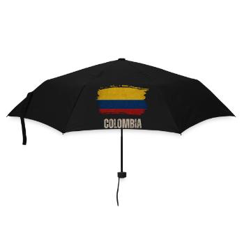 Vintage Colombia, Colombia flag - Umbrella (small) - black - Front