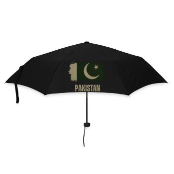 Pakistan Grunge Flag, Pakistani Proud - Umbrella (small) - black - Front