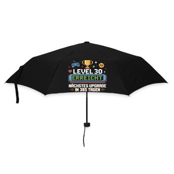 Level 30 Erreicht – Nächstes Upgrade in 365 Tagen - Regenschirm (klein) - Schwarz - Vorne