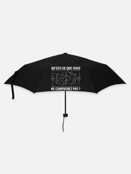Humour Football Entraineur Coach Foot - Parapluie standard - noir