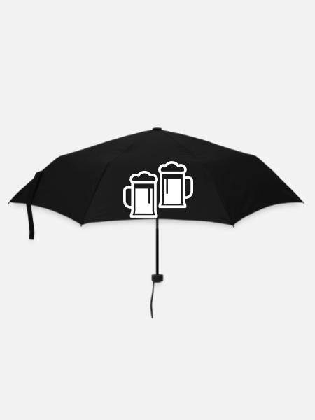 Bier Bierkrug - Regenschirm (klein) - Schwarz