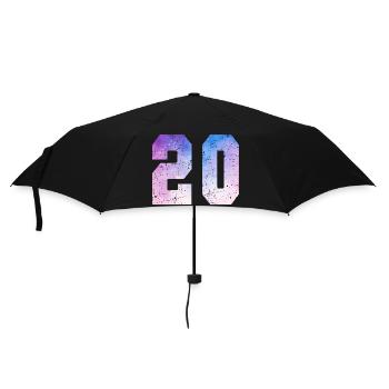 Ausgabe 20 – 20-jähriges Jubiläumsgeschenk - Regenschirm (klein) - Schwarz - Vorne