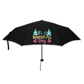 Yoga It ́s A Namaste-ful Day Funny Yoga - Umbrella (small) - black - Front
