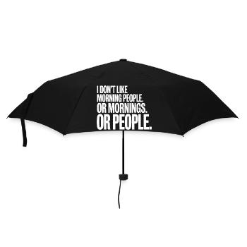 Morning Grouches Don't Like Morning People Tired Office - Umbrella (small) - black - Front