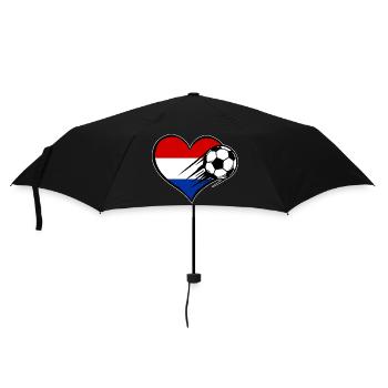 Drapeau des Pays-Bas Fussball_mit_Herz - Parapluie standard - noir - Devant