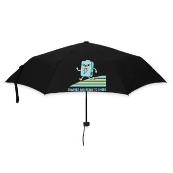 Kawaii E-Bike Battery Ready To Shred - Umbrella (small) - black - Front