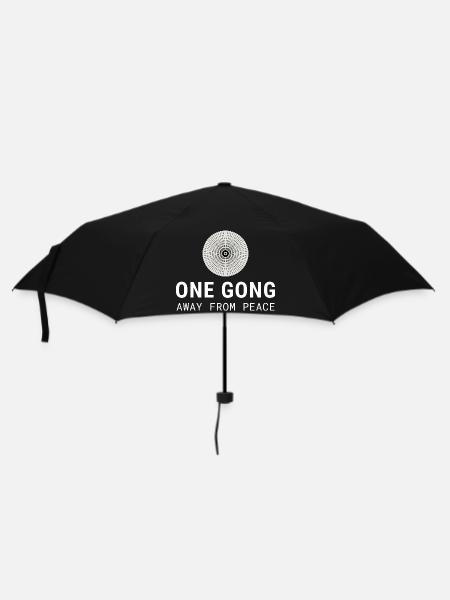 One Gong Away From Peace | Gong Humor - Umbrella (small) - black