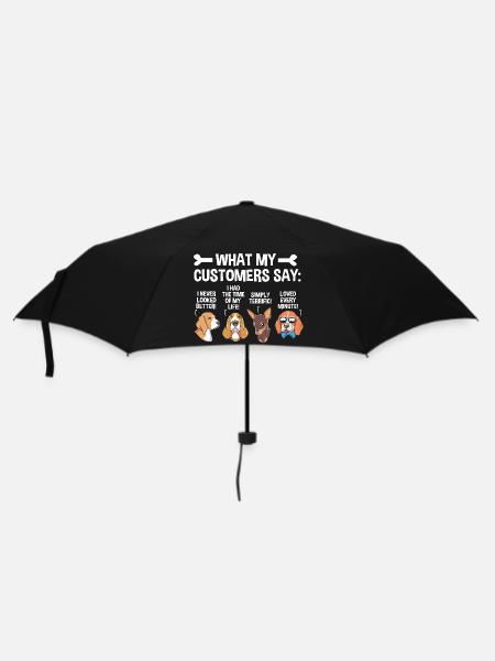 Hundefriseur - Regenschirm (klein) - Schwarz