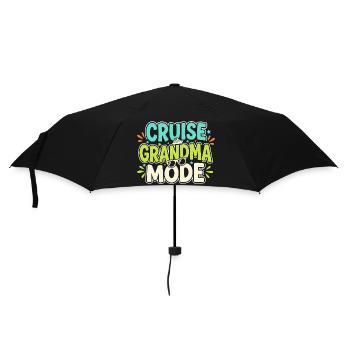 Mamie en croisière, Mamie sur le pont, - Parapluie standard - noir - Devant