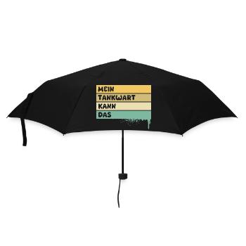 Handwerker Tankwart - Regenschirm (klein) - Schwarz - Vorne